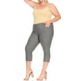 thumbnail image 4 of Moa Collection Women's Plus Size Slim Fit Pocket Jeggings Capri Pants for Everyday Wear, 4 of 6