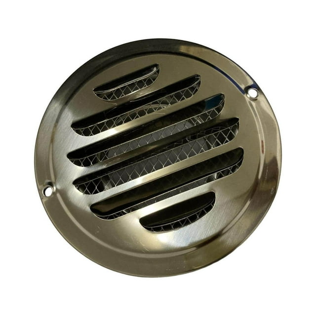 Grille à Persiennes avec Évent, Grille d'Aération en Acier Inoxydable pour Mur de Maison 80 mm