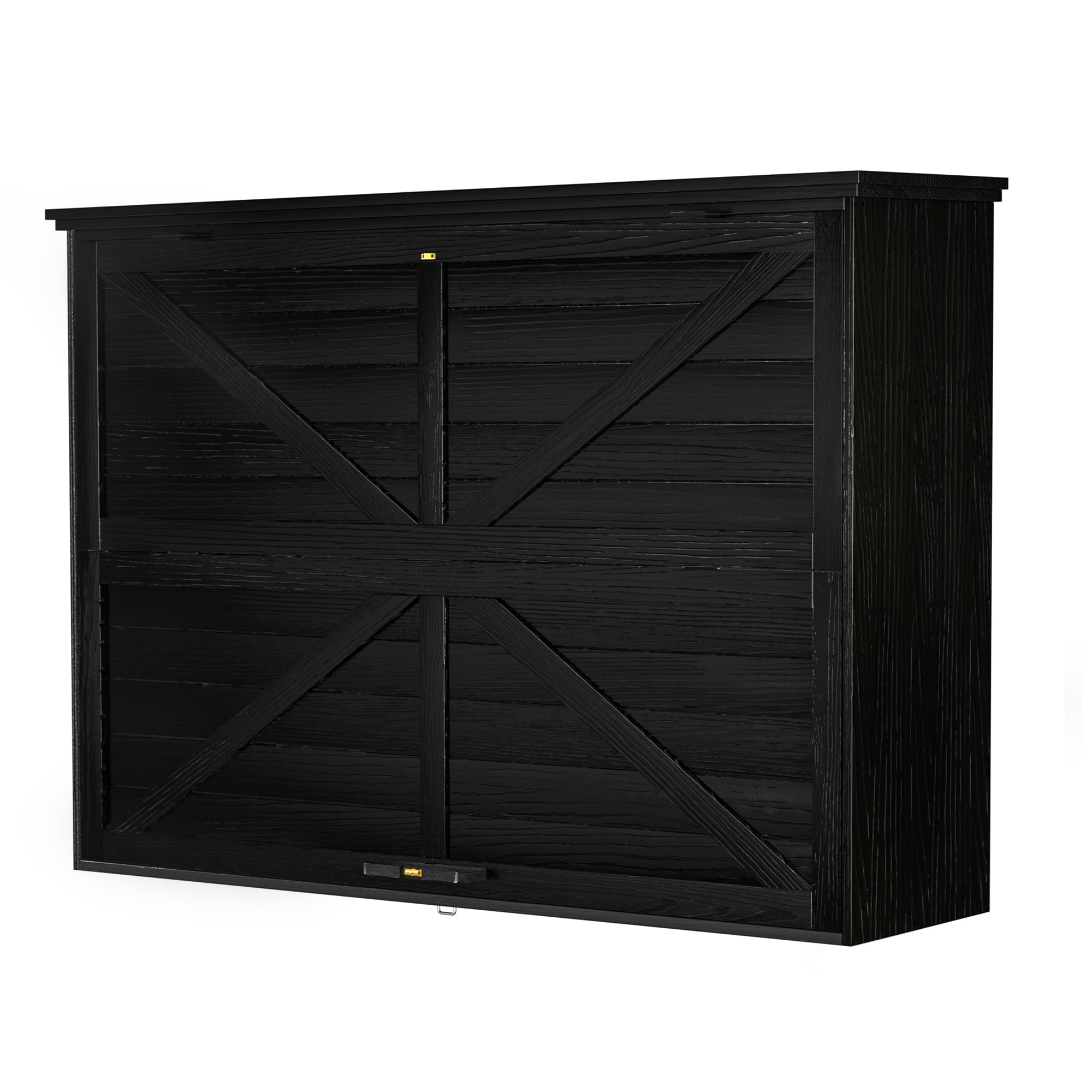 GDLF Outdoor TV Enclosure Solid Wood TV Cover 55 Inch Weatherproof with Premium Dual-Arm TV Mount