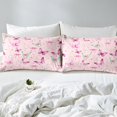 thumbnail image 3 of Erosebridal Housse de Couette Papillon de Rêve Double, Literie Rose Taille Double, Déco Nœud Perlé, Réversible 3 Pcs, 3 of 7