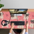 thumbnail image 4 of Long Mouse Pads for Desk,Pug and Love Heart Desk Mats on Top Of Desks, Desk Mouse Pad Extra Large with 3mm Non-Slip Base and Stitched Edge for Gaming,Office,Work,Home 47.3"x23.6", 4 of 6