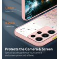 thumbnail image 5 of Compatible with Samsung Galaxy S23 Ultra Case Clear Cute Giltter Samsung S23 Ultra Phone Case for Women Girls Transparent TPU Bumper Cases with Lanyard Strap (Pink), 5 of 14