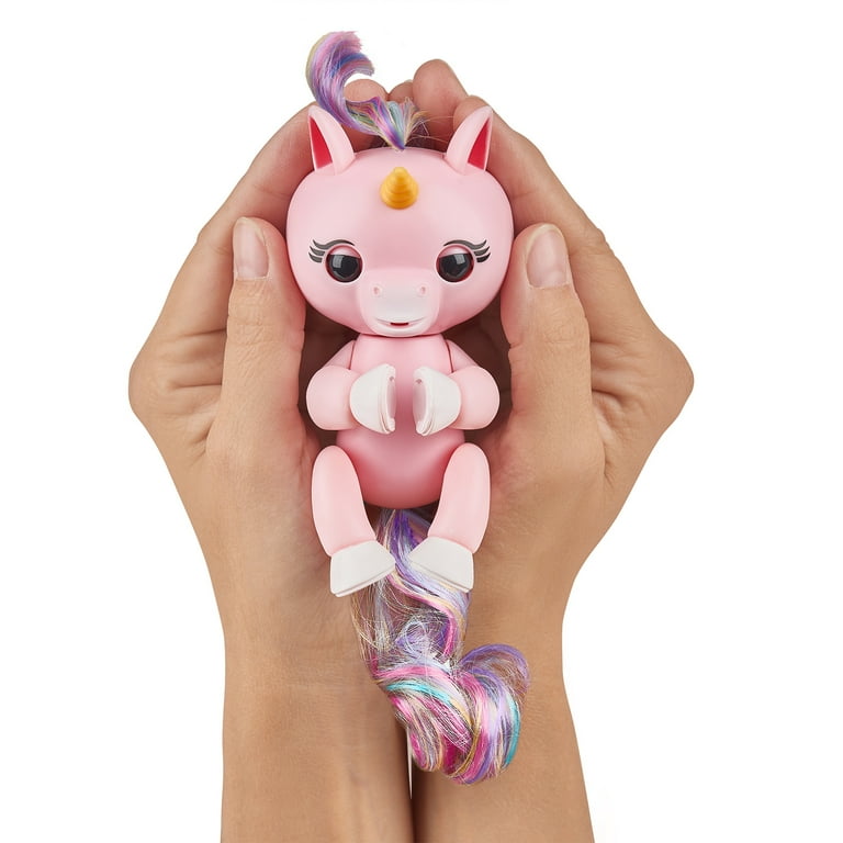 Fingerlings Baby Unicorn Gemma Pink with Rainbow Mane and Tail