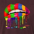 thumbnail image 3 of Wild Bobby, Colorful Painted Lip, Streetwear, Men Premium Tri Blend Tee, Cardinal, Small, 3 of 5