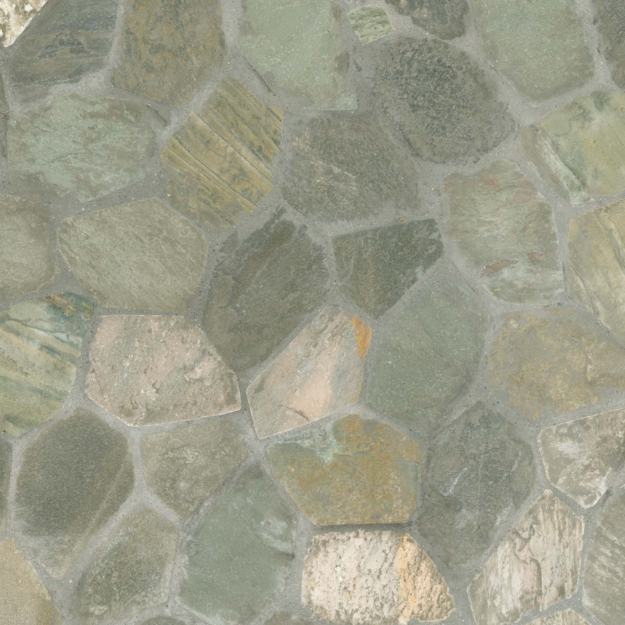 Chapado en Laton ゴールド　Mgs- 18 MSI Golden White 18 in. x 24 in. Multi-coloured Meshed Flagstone