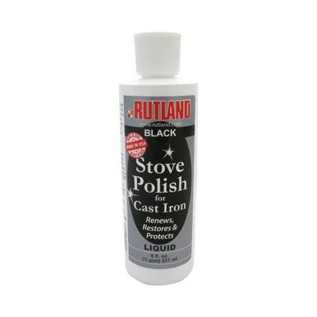 Liquid Stove & Grill Polish for Cast Iron & Steel Stoves - 8 Fl Oz (Best Way To Clean Curling Iron)