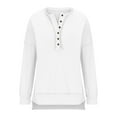 thumbnail image 7 of STETMN Oversized Sweatshirt for Women Casual Button Henley Neck Pullover Tops Fall Fashion Cozy Outfits, 7 of 7