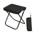 thumbnail image 1 of Almencla Camping Stool Adults Folding Practical for Train Trips Queuing Sports Events Black, 1 of 8