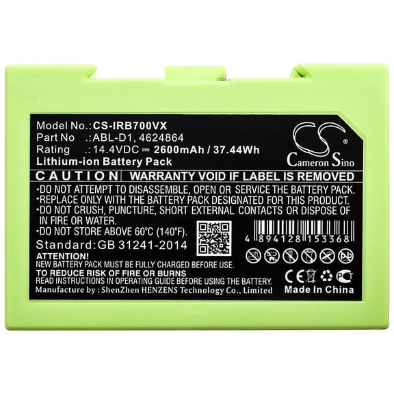 2600mAh ABL-D2 ABL-D1 4624864 Battery for iRobot RA e515020 RA i8  RA J7 RA i7158 RA e6 i31502F RA i4 RA i8 7150 RA i7