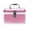 Pink, variant on M Buder Beige Cosmetic Organizer Box Portable Make Up Case Lockable Storage Box for Jewelry & Make Up Tools, 9.06x5.91x5.91 Inches / 23x15x15 cm Travel Organizer