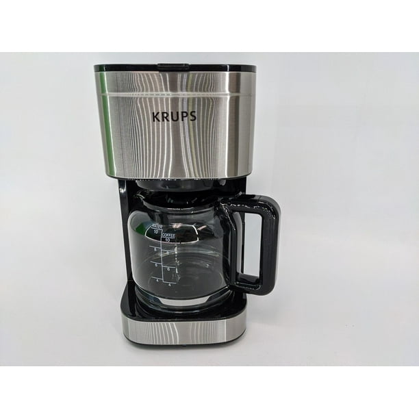 KRUPS Simply Brew Family Drip Coffee Maker 10Cup Black & Stainless