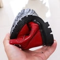 thumbnail image 6 of Girls Cute Ankle Boots PU Leather Buckle Closure Dress Booties Trendy Simple Design Low Heel Soft Sole Shoes Wine 13 Little Kids, 6 of 7