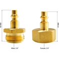 thumbnail image 2 of 2 Pieces Brass Blow Out Adapter for Winterize Sprinkler Systems, Air Compressor 1/4" Quick Connect Plug to Garden Hose Faucet 3/4" Thread for Removing Water from Water Lines, 2 of 7
