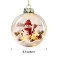 thumbnail image 2 of TACILIP Room Decor, 1PC Christmas Ornaments Balls Clear Santa Reindeer Snowman Hanging Baubles Christmas Tree Decorations For Xmas Holiday Party Home Decor, Holiday Gifts, 2 of 6