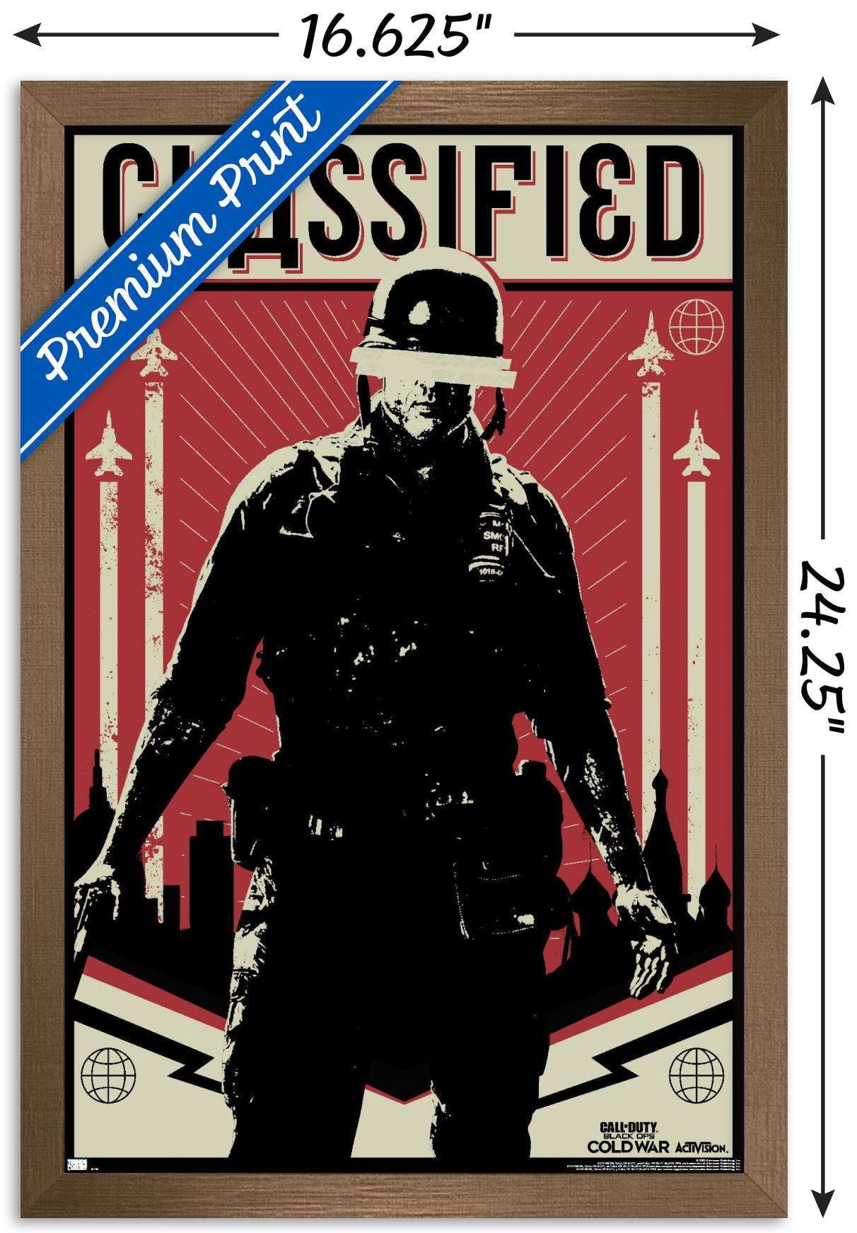 Call of Duty: Black Ops Cold War - Classified Wall Poster, 14.725" x 22.375", Framed