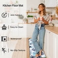 thumbnail image 5 of Coastal Beach Kitchen Rug Set of 2 Anti Fatigue Ocean Theme Kitchen Rugs Floor Comfort Mats Waterproof Non Slip Farmhouse Standing Mat for Kitchen Office, Sink, Laundry, Blue, 5 of 6