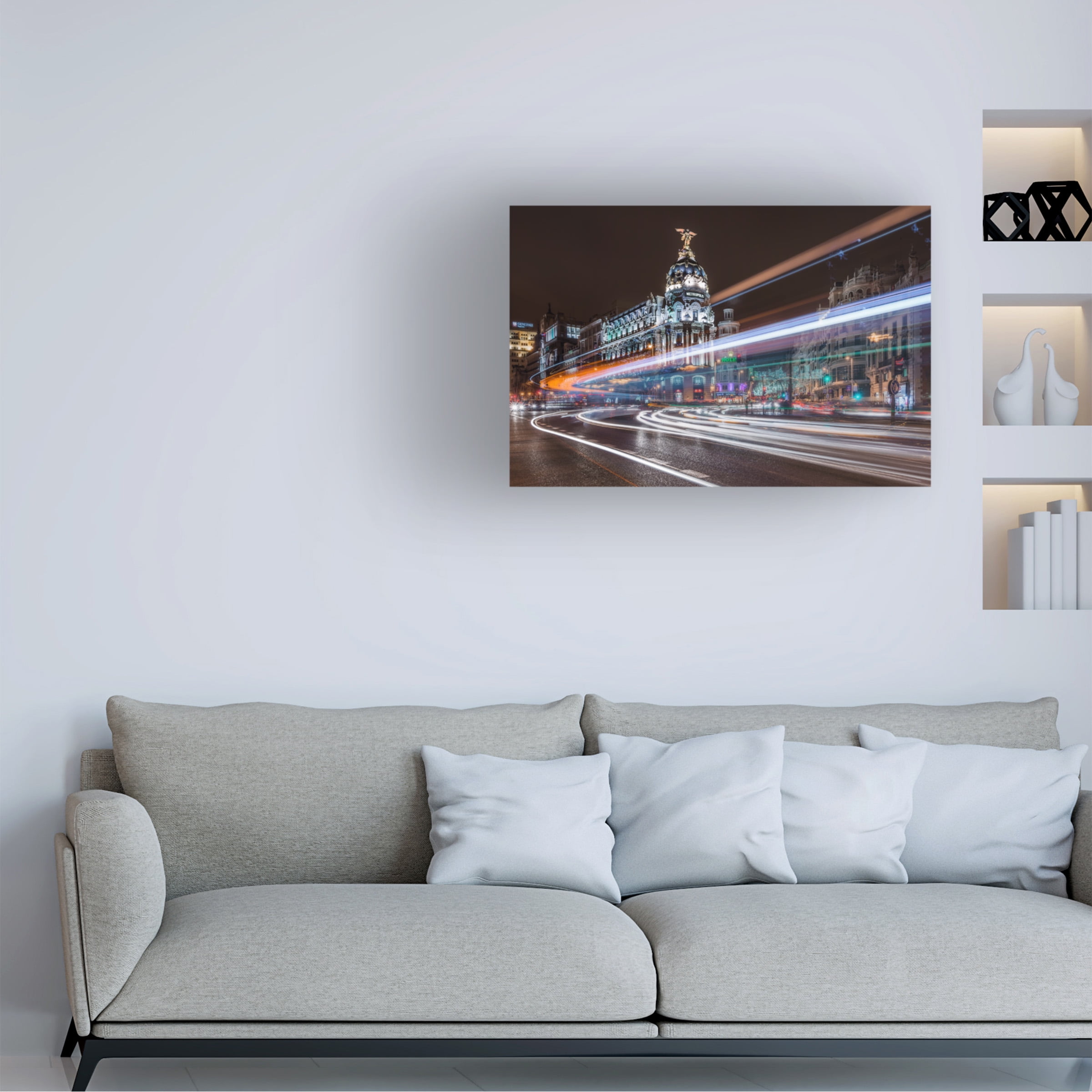 Javier De La 'Madrid Traffic' Canvas Art