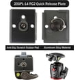 thumbnail image 3 of ERDS-Quick Release Plate, Tripod Quick Release Plate Fit for Manfrotto 200pl-14 Rc2 Camera Tripod and 494RC2 Head., 3 of 4