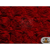 Rosette Satin Fabric CHERRY / 54" Wide / Sold by the yard