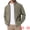 Khaki, variant on DARING DIVA Men's Winter Solid Stand Collar Zipper Soft Fleece Jacket M Black