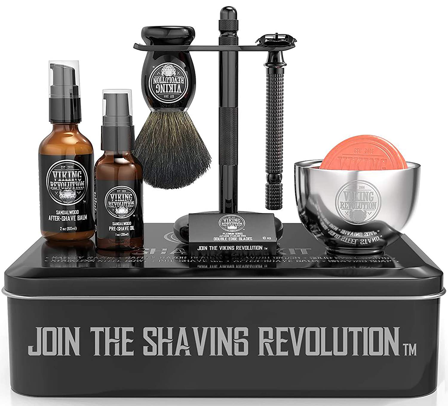 Viking Revolution - Shaving Kit For Men - Shaving Kit with Double Edge Razor, Stand, Bowl & More - Luxury Christmas Gifts For Men - image 10 of 10