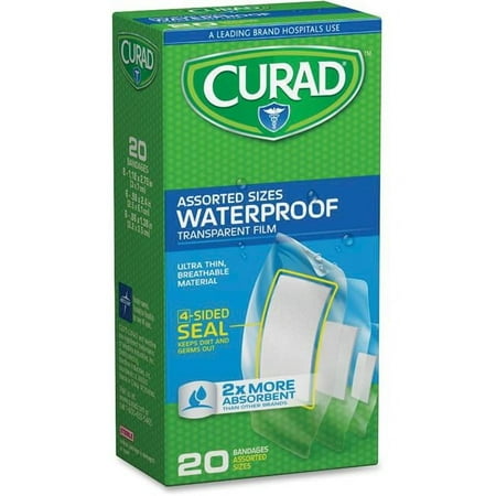Curad Assorted Waterproof Bandages - Clear