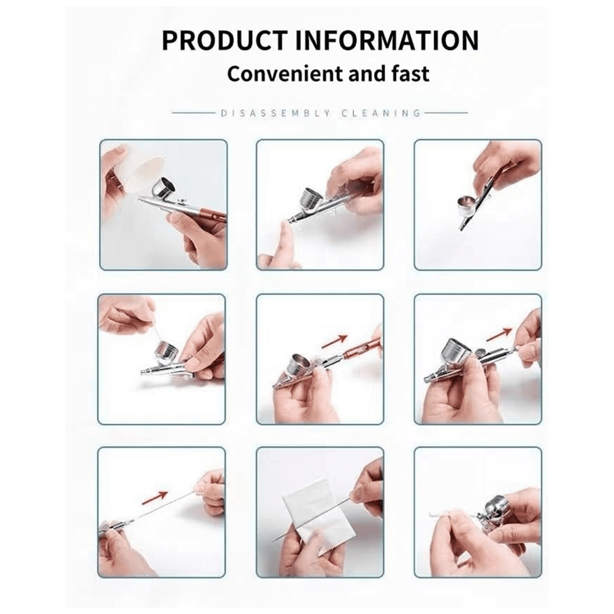 Airbrush Kit with Compressor,30PSI Cordless AirbrushGun Kit with Air Hose Rechargeable Handheld Airbru
