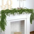thumbnail image 3 of WKSCLPAI Christmas Garland, 6FT Christmas Norfolk Pine Garland,Realistic Cedar Garland Artificial Pine Cypress Vines,Greenery Garlands for Mantel Winter Holiday Party Xmas Indoor Decor, 3 of 7