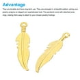 thumbnail image 5 of Feather Charm, 50Pcs Mini Feather Pendant Charm Bulk Metal Vintage Designer Dream Catcher, Gold Tone, 5 of 6