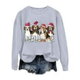 thumbnail image 2 of Cute Dog Christmas Sweatshirts for Women 2025 Long Sleeve Crewneck Graphic Sweatshirt for Dog Lovers Pullover Tops, 2 of 8