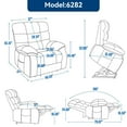 thumbnail image 6 of Resenkos Oversized Dual Motor Power Lift Recliner, 25" Wide Seat, Massage & Heat, 350lb Capacity, Chenille, Royal Blue, 6 of 16