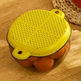 thumbnail image 4 of Washranp 2 in 1 Dish Tub with Colander,Multipurpose Food Grade Large Capacity Fruit Vegetable Transparent Drain Basket Strainer Lid for Kitchen Supplies, 4 of 5