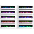 thumbnail image 3 of Hanover 78 In. Wall-Mount Electric Fireplace in White with Multi-Color Flames and Driftwood Log Display, 3 of 8