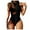 Black, variant on Women Swimwear Hollow Solid Color Halter Strap Sleeveless Monokini Swimsuit Cozy Hawaii Summer Tropical Brazilian Beachwear