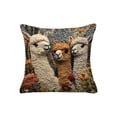 thumbnail image 1 of Cubiertas de Almohada de Navidad Al Aire Libre 45x45cm Imitación Alpacas Animal Print, Material de Rebaño Suave para el Sofá Sala de Estar Y Decoración de Otoño, Cremallera Invisible, 1 of 6