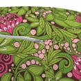thumbnail image 3 of Vintage Pouf Cover with Zipper, Swirling Green Spring Leaves Pink Blossoms Traditional Scroll Pattern, Soft Decorative Fabric Unstuffed Case, 30" W X 17.3" L, Apple Green Pink Brown, by Ambesonne, 3 of 5