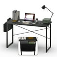 thumbnail image 1 of Patiojoy 47" Industrial Computer Desk Study Writing Table with Storage Bag Black, 1 of 6