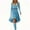Light Blue, variant on Women's Christmas Velvet Dress Long Sleeve V - Neck Fur Collar S - 2XL Plus Size Festive Dress for Holiday Party, Winter Formal Event Warm Velvet Gown