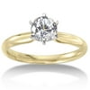 1 Carat Round Diamond Solitaire 14kt Yellow Gold Engagement Ring