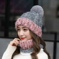 thumbnail image 4 of Dadaria Beanie Hats for Womens Earmuffs Add Flocking Thermal Cycling Warm Winter Hat Knitting Scarf Hat Gray Free Size,Women, 4 of 6