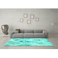 thumbnail image 3 of Ahgly Company Indoor Rectangle Abstract Turquoise Blue Contemporary Area Rugs, 6' x 9', 3 of 4
