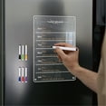 thumbnail image 4 of 1 Set of Acrylic Sheet Acrylic Calendar Magnetics Board for Fridge Reusable Magnetics Planning Whiteboard Workout Board for Refrigerator Includes 6 Markers with Calendar Board 6Ml, 4 of 8