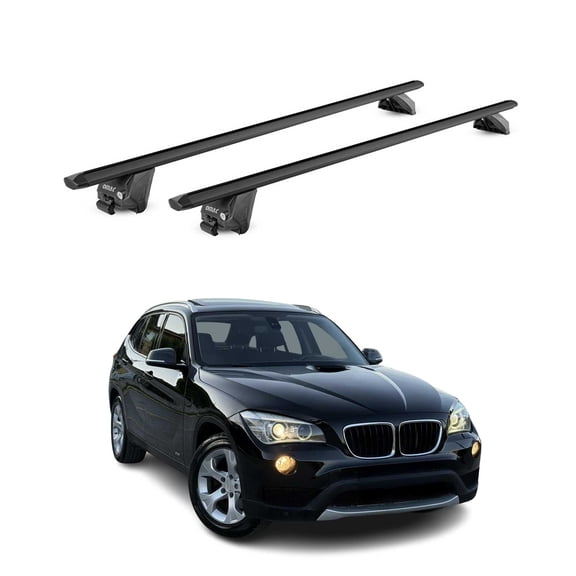 OMAC Roof Rack Cross Bars Luggage Carrier for BMW X1 E84 F48 2009-2022 Alu Black 2X