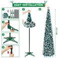 thumbnail image 4 of Árbol de Navidad QUIENKITCH 1.8 m Plegable con Lentejuelas de Copos de Nieve, 4 of 7