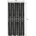 thumbnail image 2 of Black Stall Small Boho Shower Curtain for Bathroom Half Size 36x72 Inch Geometric Chevron Striped Herringbone Single Narrow Tiny Walkin Rv Dorm Decor Fabric Bathroom Set Polyester Waterproof, 2 of 6