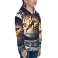 thumbnail image 5 of Rocae Astronaut Cat for Zip Up Hoodies for Teen Sweatshirt with Hood-Medium, 5 of 6