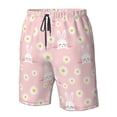 thumbnail image 4 of Saiise Rabbit Sunflower Print Men's Swim Trunks Hawaiian Bathing Suit Swimsuits Beach Shorts with Pockets-X-Large, 4 of 6