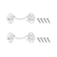 thumbnail image 1 of Uxcell 2-Pack Pestillo de gancho y ojo para puerta de 3 pulgadas, pestillo de acero inoxidable para puerta de granero, pestillo de puerta de gancho y ojo blanco, 1 of 1