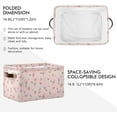 thumbnail image 3 of Coolnut Storage Basket Cute Pink Rose Storage Bin with Handle , Large Storage Cube Collapsible for Shelves Closet Bedroom Living Room 2PCS Decor Gifts, 3 of 7
