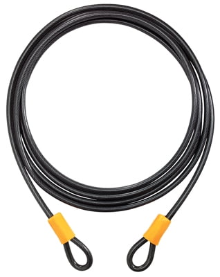 OnGuard Akita Non-Coil Cable Lock with Key Silver//Black//Yellow 10/' x 12mm